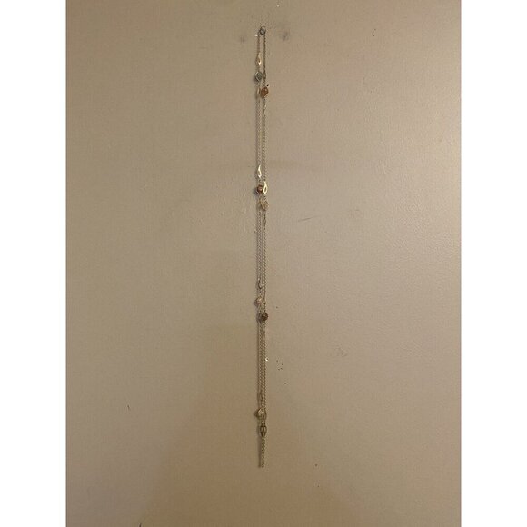 VINTAGE  Necklace W/JASPER & ROSE QUARTZ NECKLACE 48” - Picture 2 of 8